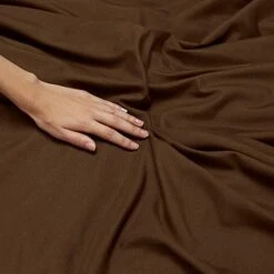 Nestl Duvet Cover With Fitted Sheet 3 Piece Set - Soft Double Brushed Microfiber Hotel Collection - Comforter Cover With Button Closure, Fitted Sheet, 1 Pillow Sham, Twin XL - Chocolate Brown -Amazon Shop 41ARQGYxYUL