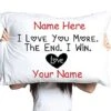 GENERIC I Love You More The End I Win - Funny Personalized Pillowcase Birthday Couple Boyfriend Girlfriend Husband Wife - Granddaughter Pillow, Love Daughter Pillowcase