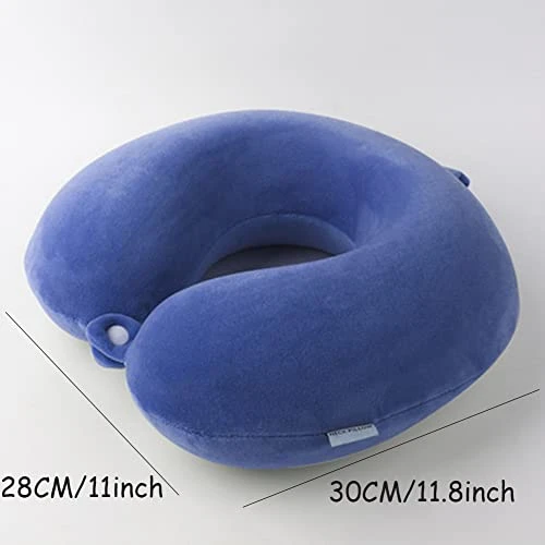 Gluck Plants Neck Pillow For Traveling,Travel Pillow Memory Foam Comfortable And Breathable U Shaped Head Neck Support Airplane Pillow(Dark Blue) … 2 Gluck Plants Neck Pillow For Traveling,Travel Pillow Memory Foam Comfortable And Breathable U Shaped Head Neck Support Airplane Pillow(Dark Blue) … - Image 2