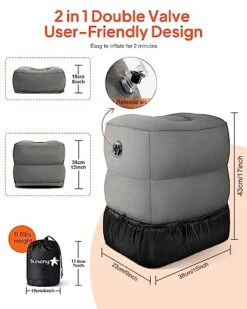 Adjustable Height Travel Rest Pillow For Airplanes, Cars, Home, Trains, Office （I3）