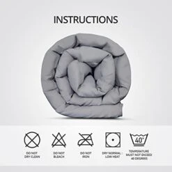 Grey Down Comforter King Size, Ultra-Soft All Season Vegetable Down Duvet, 650 Fill Power Luxurious Hotel Grand Fluffy Duvet Insert With Corner Tabs (106x90, Light Gray) -Amazon Shop 41AqDxUtvyL