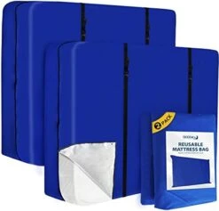 Ttress Storage Bag Full Size Waterproof, Reusable Mattress Bag For Moving, Strong Zipper Extra Heavy Duty Mattress Moving Bag, Easy Carrier Mattress Boxes For Moving, Fit For Mattress Up To 15 Inch -Amazon Shop 41B43iXruWL. AC