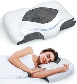 OVODRY Adjustable Cervical Pillow Naturally Restore Neck Health, Hollow Memory Foam Pillows For Pain Relief Sleeping, Odorless Orthopedic Contour Pillow, Bed Pillow Support Side Back Stomach Sleepers -Amazon Shop 41B53cDB3OL. AC