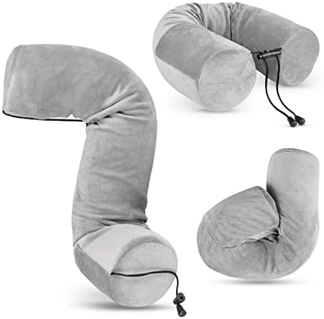 Xtra-Comfort Twist Memory Foam Travel Pillow For Neck, Chin, Lumbar And Leg Support - Neck Cushion For Traveling On Airplane - For Side, Stomach And Back Sleepers- Adjustable And Bendable Roll Pillow 6 Xtra-Comfort Twist Memory Foam Travel Pillow For Neck, Chin, Lumbar And Leg Support - Neck Cushion For Traveling On Airplane - For Side, Stomach And Back Sleepers- Adjustable And Bendable Roll Pillow - Image 6