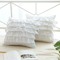 2-Pack Bright White Pillow Cases Shams Covers With Long Ruffles Shabby Chic Egypt Cotton King Size 20"X36"Soft Boudoir 28 2-Pack Bright White Pillow Cases Shams Covers With Long Ruffles Shabby Chic Egypt Cotton King Size 20"X36"Soft Boudoir -Amazon Shop 41C4HWy06aL. AC