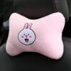 Tianmei 2PCS Cute Cartoon Pattern Car Headrest Pillow, Neck Rest Cushion Pillow, Car Neckrest Pad Head Support Pillow (Pink Rabbit - 1 Pair)