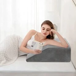 Joybest Leg Elevation Pillow With Removable Cover 8 Inch Memory Foam Leg Rest Pillow For Sleeping, Blood Circulation Wedge Pillows Relieve Leg, Knee, Hip And Lower Back Pain (Grey) 11 Joybest Leg Elevation Pillow With Removable Cover 8 Inch Memory Foam Leg Rest Pillow For Sleeping, Blood Circulation Wedge Pillows Relieve Leg, Knee, Hip And Lower Back Pain (Grey) -Amazon Shop 41CvDbuOkfL 1