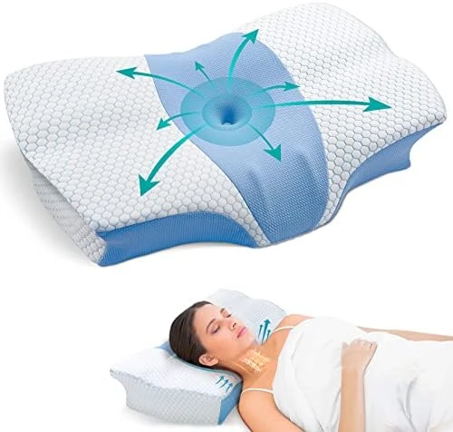 BQYPOWER Cervical Pillow For Neck And Shoulder Pain Relief Sleeping, Contour Memory Foam Pillow, Ergonomic Orthopedic Neck Support Pillow For Side Back And Stomach Sleepers 5 BQYPOWER Cervical Pillow For Neck And Shoulder Pain Relief Sleeping, Contour Memory Foam Pillow, Ergonomic Orthopedic Neck Support Pillow For Side Back And Stomach Sleepers - Image 5