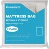 [2-Pack] Mattress Bag For Moving, Mattress Storage Bag, 4 Mil Twin XL Size, Super Thick - Heavy Duty, Protecting Mattress Long-Term Storage And Disposal - 54 X 96 Inch