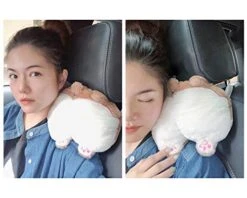 DS. DISTINCTIVE STYLE Car Neck Pillow Cute Corgi Butt Headrest Cotton Pillow Soft Headrest Pillow