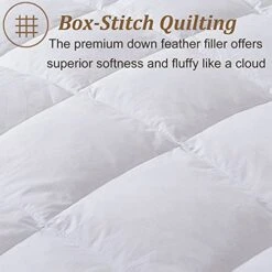 Full White Quilted Feather Comforter-Filled With Feather & Down -All Season Duvet Insert Or Stand-Alone – 82×86 Inch -Amazon Shop 41EtIz3ySLS