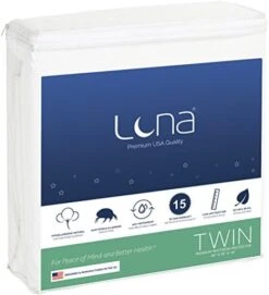 Luna Queen Mattress Protector - Waterproof Mattress Cover W/Absorbent Cotton Terry Surface - Noiseless, Breathable Topper - 100% Sourced & Produced In The USA -Amazon Shop 41Fh2 nCT2L. AC 1