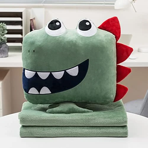 Unlockgift Cute Animal Soft Travel Blanket And Pillow Set Compact Travel Pillow With Blanket For Airplane, Car, Camping, Office, Train-Strawberry 9 Unlockgift Cute Animal Soft Travel Blanket And Pillow Set Compact Travel Pillow With Blanket For Airplane, Car, Camping, Office, Train-Strawberry - Image 9