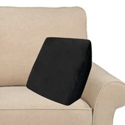 Bipintip Memory Foam Throw Pillow - Wedge Shaped Decorative Couch Pillow，Throw Pillow For Bed Living Room Outroom Quirky Home Decor - Breathable - Lumbar Knee Leg Travel Pillow(Black)