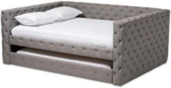 Baxton Studio Anabella Modern And Contemporary Light Beige Fabric Upholstered Queen Size Daybed -Amazon Shop 41GG7s0krlL. AC