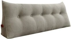Wedge Body Positioners Pillow Triangular Reading Bedrest Throw Pillows Bolster Headboard Back Support Lumbar Cushion Pillow For Daybed With Removable Cover Linen Cotton Blend Dusty Taupe Queen -Amazon Shop 41GO8wKBfxL. AC