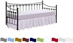 Day Bed Ruffle Gathered Bed Skirt Of 100% Microfiber, Ruffled Bed Skirt With Split Corner Day Beds - 3 Sides Coverage (Twin, 16" Drop Size/Burgundy Solid) -Amazon Shop 41GOl5Xu9uL. AC