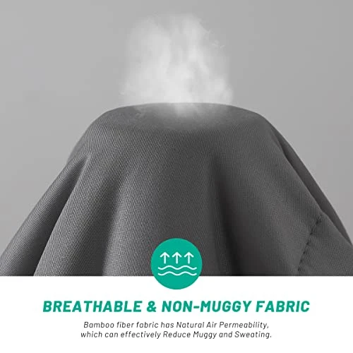 Cooling Bamboo Comforter, Soft Lightweight Bamboo King Size Summer Comforter Down Alternative Duvet Insert ,8 Corner Tabs, Breathable Comforter For Hot Sleepers(Grey-Summer,102x90) 5 Cooling Bamboo Comforter, Soft Lightweight Bamboo King Size Summer Comforter Down Alternative Duvet Insert ,8 Corner Tabs, Breathable Comforter For Hot Sleepers(Grey-Summer,102x90) - Image 5