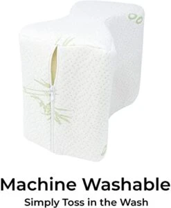 Aholicdeals Orthopedic Bamboo Knee Pillow For Side Sleepers - Sciatica Relief - 100% Memory Foam Leg Pillow Wedge Contour, White, 10 X 8 X 5 -Amazon Shop 41GYqRWZqEL