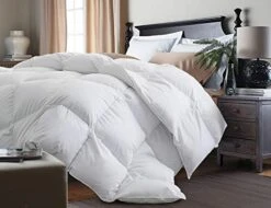 Ireland White Feather Goose Down Comforter-All Season Warmth, Full/Queen