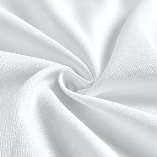 Queen Flat Sheets Only, Pack Of 6, Soft Microfiber Bedding Sheets For Home, Salons, Hotels, Bulk Flat Sheets Only Queen Size (White) 3 Queen Flat Sheets Only, Pack Of 6, Soft Microfiber Bedding Sheets For Home, Salons, Hotels, Bulk Flat Sheets Only Queen Size (White) - Image 3