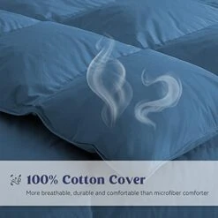 Puredown® Goose Feather Down Comforter Full Size, All Season Medium Warmth Duvet Insert, Luxury Hotel Collection Bedding Comforters, Ultra Soft 100% Cotton Cover Shell(90x90,Navy) 18 Puredown® Goose Feather Down Comforter Full Size, All Season Medium Warmth Duvet Insert, Luxury Hotel Collection Bedding Comforters, Ultra Soft 100% Cotton Cover Shell(90x90,Navy) -Amazon Shop 41HMkzGcjxL