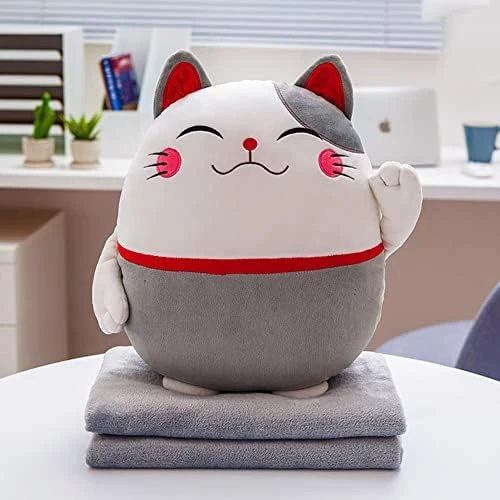 Unlockgift Cute Animal Soft Travel Blanket And Pillow Set Compact Travel Pillow With Blanket For Airplane, Car, Camping, Office, Train-Strawberry 13 Unlockgift Cute Animal Soft Travel Blanket And Pillow Set Compact Travel Pillow With Blanket For Airplane, Car, Camping, Office, Train-Strawberry - Image 13