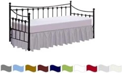 Day Bed Ruffle Gathered Bed Skirt Of 100% Microfiber, Ruffled Bed Skirt With Split Corner Day Beds - 3 Sides Coverage (Twin, 16" Drop Size/Burgundy Solid) -Amazon Shop 41I6Uw9aBcL. AC 1
