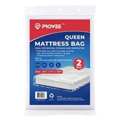 2 Pack Queen Size Mattress Bag Clear Mattress Storage Bag Mattress Disposal Bag Mattress Plastic Cover For Moving