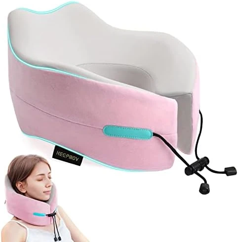 KEEPMOV Memory Foam Travel Pillow: Neck Pillow For Airplane Sleeping - Airplane Pillow With 360-Degree Head Support | Portable Adjustable Neck Pillow For Car & Train Bus 8 KEEPMOV Memory Foam Travel Pillow: Neck Pillow For Airplane Sleeping - Airplane Pillow With 360-Degree Head Support | Portable Adjustable Neck Pillow For Car & Train Bus - Image 8