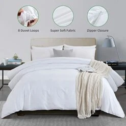 Down Alternative Fluffy Comforter 120“ X 120” Oversized King Comforter 116 Oz All Season Quilted Duvet Insert With Duvet Cover,8 Corner Tabs,White (White, Oversized King) -Amazon Shop 41Knm59gSVL
