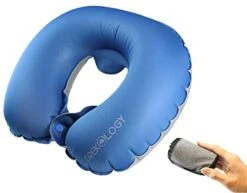 TREKOLOGY Inflatable Neck Pillow For Travel - Ultimate Comfort And Support For Airplanes, Cars, And More - Ergonomic Design For Restful Sleep And Neck Relief - Essential Travel Accessory