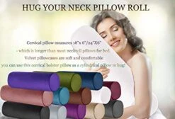 Tinbolunce Memory Foam Roll Pillow For Knee/Leg/Neck - Full Moon Bolster/Round Cylinder Pillow For Sleeping On Side Or Back - Removable Cooling Cover Length 18" X 6" Diameter (Black) -Amazon Shop 41L1AWcq3aL