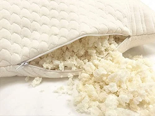 Organic Travel Pillow Shredded Latex With Premium Organic Cover Protector + 1 Organic Pillowcase (Non-Adjustable), For: Airplane, Car, Bus, Train, Camping & Business Travels 3 Organic Travel Pillow Shredded Latex With Premium Organic Cover Protector + 1 Organic Pillowcase (Non-Adjustable), For: Airplane, Car, Bus, Train, Camping & Business Travels - Image 3