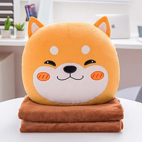 Unlockgift Cute Animal Soft Travel Blanket And Pillow Set Compact Travel Pillow With Blanket For Airplane, Car, Camping, Office, Train-Strawberry 7 Unlockgift Cute Animal Soft Travel Blanket And Pillow Set Compact Travel Pillow With Blanket For Airplane, Car, Camping, Office, Train-Strawberry - Image 7