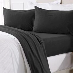 Full Flannel Jersey Knit Sheets. All Season, Soft, Cozy T-Shirt Sheet Set. Cotton Blend Bed Sheets. Cozy Flex Collection (Full, Navy) 23 Full Flannel Jersey Knit Sheets. All Season, Soft, Cozy T-Shirt Sheet Set. Cotton Blend Bed Sheets. Cozy Flex Collection (Full, Navy) -Amazon Shop 41MGBQRPgBL. AC 1