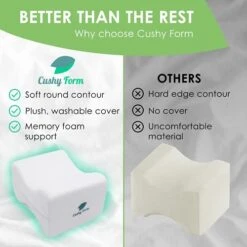 Cushy Form Knee Pillow For Side Sleepers - Standard Orthopedic Wedge Leg Pillow For Sleeping And Hip & Lower Back Pain - Contour Memory Foam Cushion For Pregnancy, Washable Cover & Travel Bag, White 11 Cushy Form Knee Pillow For Side Sleepers - Standard Orthopedic Wedge Leg Pillow For Sleeping And Hip & Lower Back Pain - Contour Memory Foam Cushion For Pregnancy, Washable Cover & Travel Bag, White -Amazon Shop 41MLZmxINdS