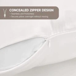 100% Silk Pillowcase For Hair And Skin, Both Sides Grade 6A+ Mulberry Silk Pillow Case With Hidden Zipper, Soft & Smooth White Pillowcases(1pc, Queen Size 20"x30") -Amazon Shop 41MtpYJsYML