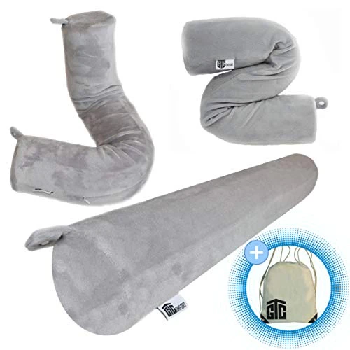 Neck Memory Foam Travel Pillow Roll Twist Adjustable Bendable To Support Leg Chin Cervical Head Shoulders- Accessories For Home & Airplane, Train, Bus Flight Traveling Best For Side & Back Sleeping 1 Neck Memory Foam Travel Pillow Roll Twist Adjustable Bendable To Support Leg Chin Cervical Head Shoulders- Accessories For Home & Airplane, Train, Bus Flight Traveling Best For Side & Back Sleeping