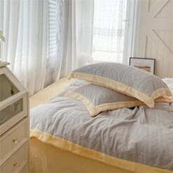 WALNUT Super Soft Comfortable Plush Quilt Cover Pillow Sheet Carved Velvet Duvet Cover Beige Queen Double 4 Pieces (Color : D, Size : 200 * 230cm) -Amazon Shop 41O9FejOd9L