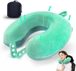 Travel Neck Pillow, Best Memory Foam Airplane Pillow For Head Support Soft Adjustable Pillow For Plane, Car & Home Recliner Use (Black) 19 Travel Neck Pillow, Best Memory Foam Airplane Pillow For Head Support Soft Adjustable Pillow For Plane, Car & Home Recliner Use (Black) -Amazon Shop 41OHbZcKRJL. AC