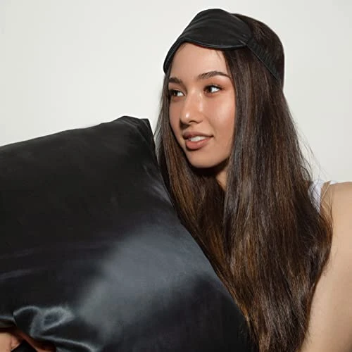 Lementine Silk Organic Silk Pillowcase (Black) - 20in. X 30 In. - 100% GOTS Certified Organic 6A Silk (World's Envelope Enclosure 3 Lementine Silk Organic Silk Pillowcase (Black) - 20in. X 30 In. - 100% GOTS Certified Organic 6A Silk (World's Envelope Enclosure - Image 3