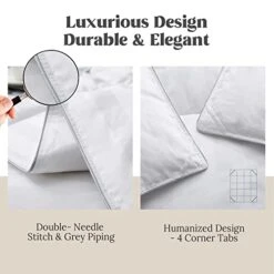 Luxurious All Season Down Comforter Hotel Collection White Stripe 100% Cotton Shell 500 Thread Count Super Soft Medium Warmth Duvet Insert, Cal King 19 Luxurious All Season Down Comforter Hotel Collection White Stripe 100% Cotton Shell 500 Thread Count Super Soft Medium Warmth Duvet Insert, Cal King -Amazon Shop 41PcSsCBB9L