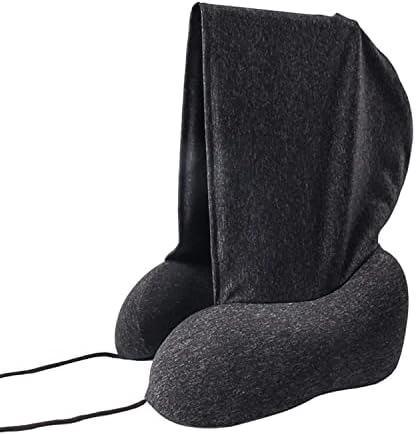 YIRFEIKRER Travel Pillow, Hooded Neck Pillow And Neck Support Pillow Made Of Memory Foam, For Sleep Rest, Airplane, Car, Family And Travel Use(Grey) 6 YIRFEIKRER Travel Pillow, Hooded Neck Pillow And Neck Support Pillow Made Of Memory Foam, For Sleep Rest, Airplane, Car, Family And Travel Use(Grey) - Image 6