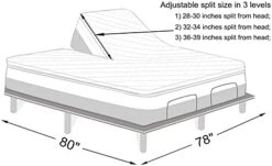 Waterproof Quilted Split Top King Mattress Protector Pad For Adjustable Bed With Upper Flex Soft Padded Topper Noiseless Fitted Matress Cover 32-34" Split From Head -Amazon Shop 41QYLhCTOVL