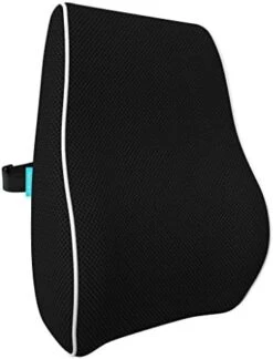 Bonmedico Back Support Pillow - Car Seat, Desk And Office Chair Cushion For Posture And Lumbar Support - Ergonomic, Memory Foam Lower Back Pillows - Black - Standard -Amazon Shop 41QZCa0BBBL. AC