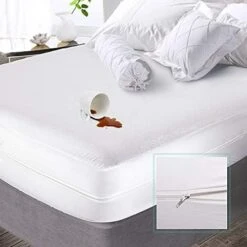 Premium Zippered Mattress Encasement - Water Proof Full Mattress Protector - Cotton Terry Top Fits 15 Inches Deep - Full -Amazon Shop 41QuwPaCb2L. AC
