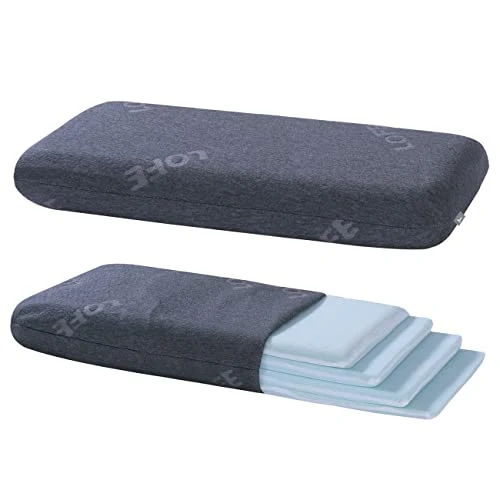 LOFE King Adjustable Memory Foam Pillow - 4 Heights From 1.2 To 4.8in, Cervical Pillow For Neck Pain Relief, Neck Support Pillow For Side Sleepers, Back/Stomach Sleepers, A Bamboo Cover, CertiPUR-US 1 LOFE King Adjustable Memory Foam Pillow - 4 Heights From 1.2 To 4.8in, Cervical Pillow For Neck Pain Relief, Neck Support Pillow For Side Sleepers, Back/Stomach Sleepers, A Bamboo Cover, CertiPUR-US