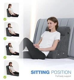 OasisSpace Wedge Pillows For After Surgery - 4pcs Orthopedic Wedge Pillow Set, Memory Foam Sleeping Wedges For Adults, Sitting Pillow For Acid Reflux And GERD, Adjustable Pillow With Removable Cover -Amazon Shop 41S5toFow3L