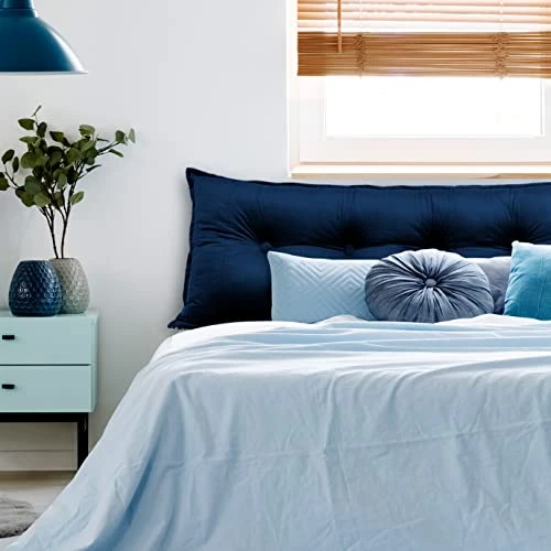 WOWMAX Rectangular Headboard Pillow Bolster Pillow For Bed Back Rest Pillow For Sitting In Bed Daybed Pillows Back Support Pillow For Bed Reading Pillow Velvet Deep Blue Full 1 WOWMAX Rectangular Headboard Pillow Bolster Pillow For Bed Back Rest Pillow For Sitting In Bed Daybed Pillows Back Support Pillow For Bed Reading Pillow Velvet Deep Blue Full